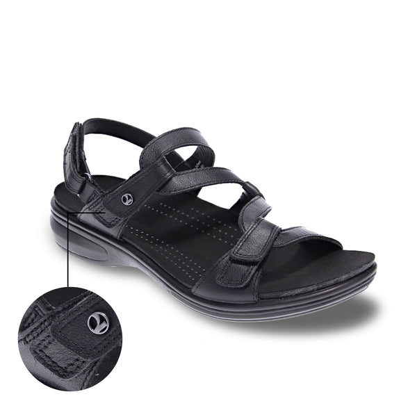 Revere Miami Adjustable Sandal Black